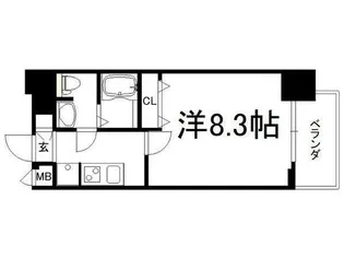 JPレジデンス大阪城南【9階】の間取り