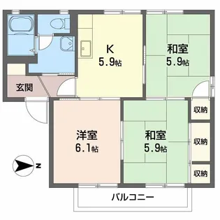 クレセント・トウヨウ A棟【2階】の間取り