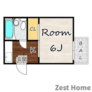 市隆ハイツ立花【5階】の間取り