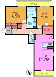 ラヴィラント【3階】の間取り