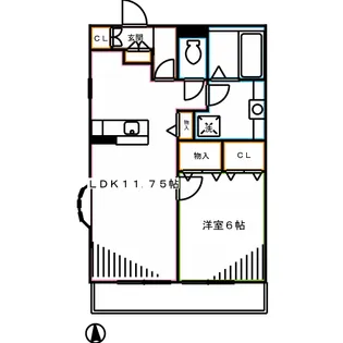 エレフセリア【1階】の間取り
