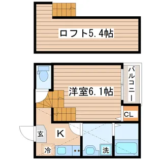 カーサセルパ【2階】の間取り
