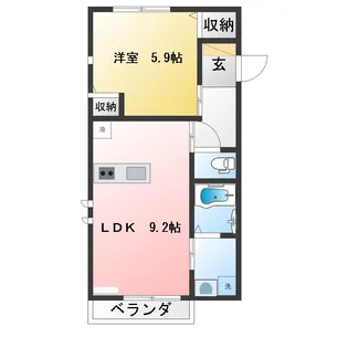 ザ・レジデンス白沢A【1階】の間取り