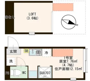 BRIGHT平井【1階】の間取り