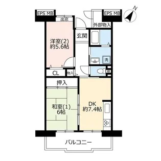 URコンフォール南浦和【10階】の間取り