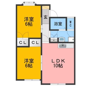 YSハイビレッヂ【1階】の間取り
