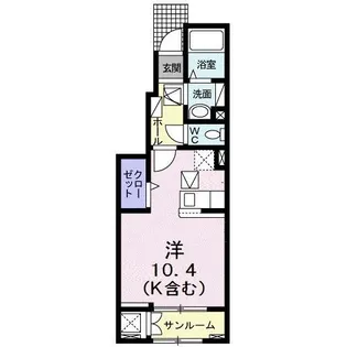 ルージュ・NII【1階】の間取り