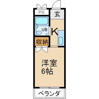 川村ハイツ【1階】の間取り