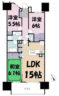 コアレジデンスレイシャス春日部【4階】の間取り