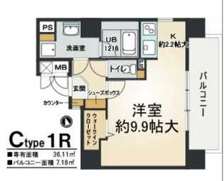 フィールドイン新大阪【6階】の間取り