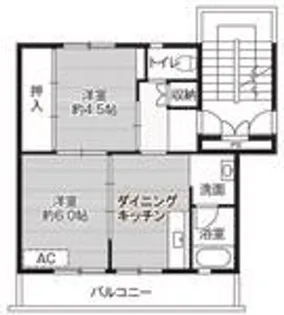 ビレッジハウス烏山 1号棟【5階】の間取り