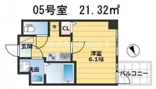 プレサンス上町台クレスト【3階】の間取り