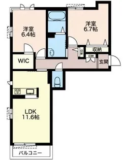 ルミウス港南台参番館【3階】の間取り