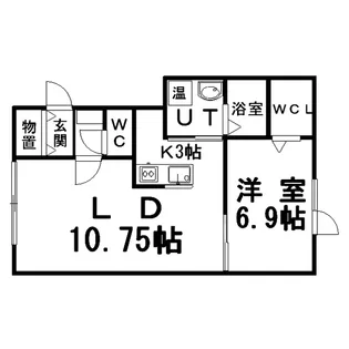 ボヌール新開【2階】の間取り