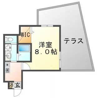 リアコート関大前WEST【1階】の間取り