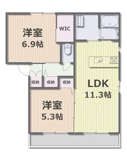 カーサ・コモダ A棟【1階】の間取り