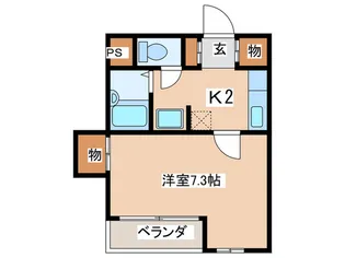 パフュ-ム・ド・プルニア【2階】の間取り