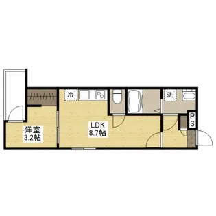 セブンプロート江波本町II【2階】の間取り