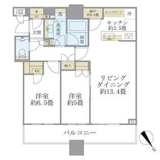 ブリリアタワーズ目黒サウス【19階】の間取り