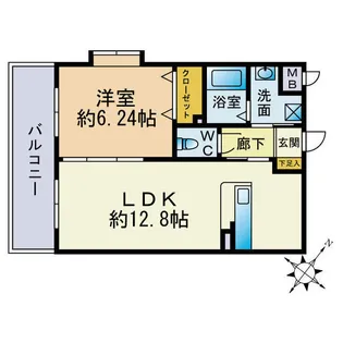 メゾンシャルル ドゥ【2階】の間取り