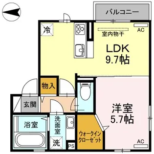 ウィステリア江津【2階】の間取り