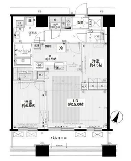 勝どきザ タワー【42階】の間取り