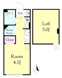 グランドール中野【1階】の間取り