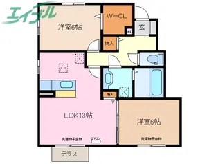 コルディアーレ【1階】の間取り