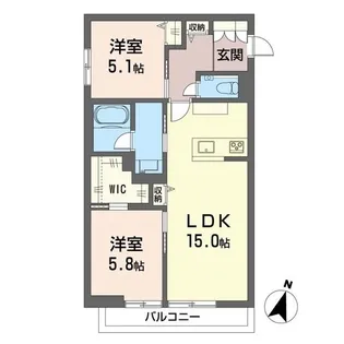 カインリッシュ【1階】の間取り