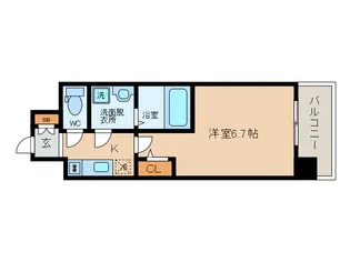 エスリード梅田グレイス【6階】の間取り