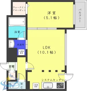 フォレストヒルズB【4階】の間取り