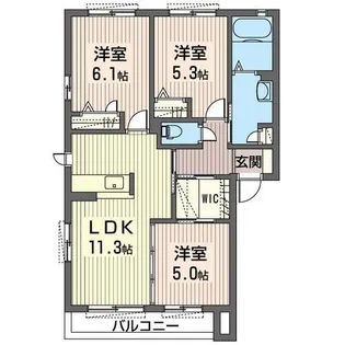 クレセオKOGA【1階】の間取り