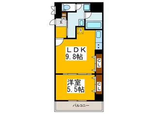 SHINSAIBASHI1921【8階】の間取り