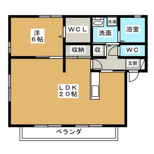 エストピア D棟【1階】の間取り