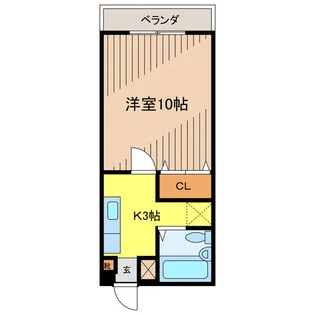 オアシスとみはら【3階】の間取り