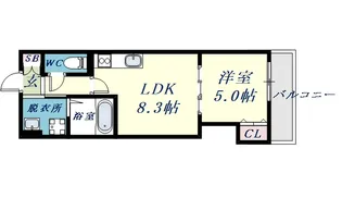 PROUDEST COURT西堤【2階】の間取り