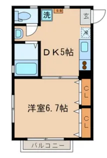 リバーハイツII【1階】の間取り