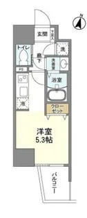 HORIZON UMEDA NORTH【7階】の間取り
