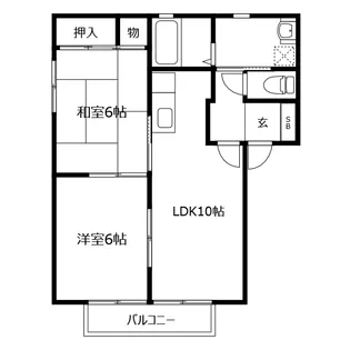 クレセントハイツ【1階】の間取り