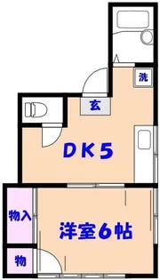 国府台ハイツB棟【1階】の間取り