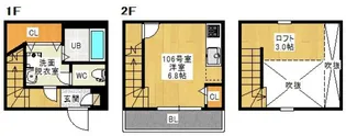 Duplest Orange III(仮称DUPLEST祇園)【1階】の間取り
