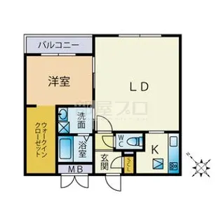 porte-bonheurII(ポルトボヌールII)【2階】の間取り