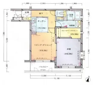 エレガンス代々木【4階】の間取り