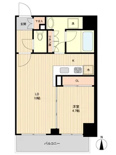 ザ・パーククロス広尾【7階】の間取り