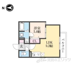 リテラス光善寺【2階】の間取り