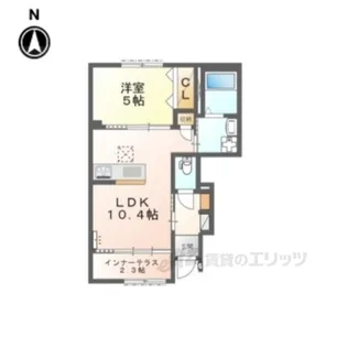 リヴィエール壬生【1階】の間取り