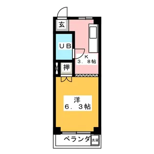 ラ・ブリリアント【1階】の間取り
