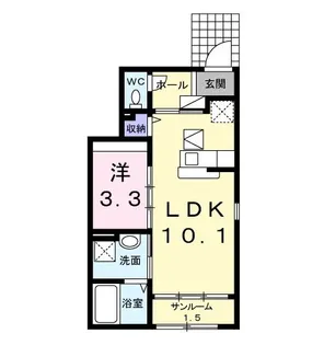 エミネンスD棟【1階】の間取り