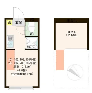 ハーモニーテラス和泉IV【2階】の間取り
