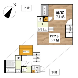 ADC武蔵塚クオリア【2階】の間取り